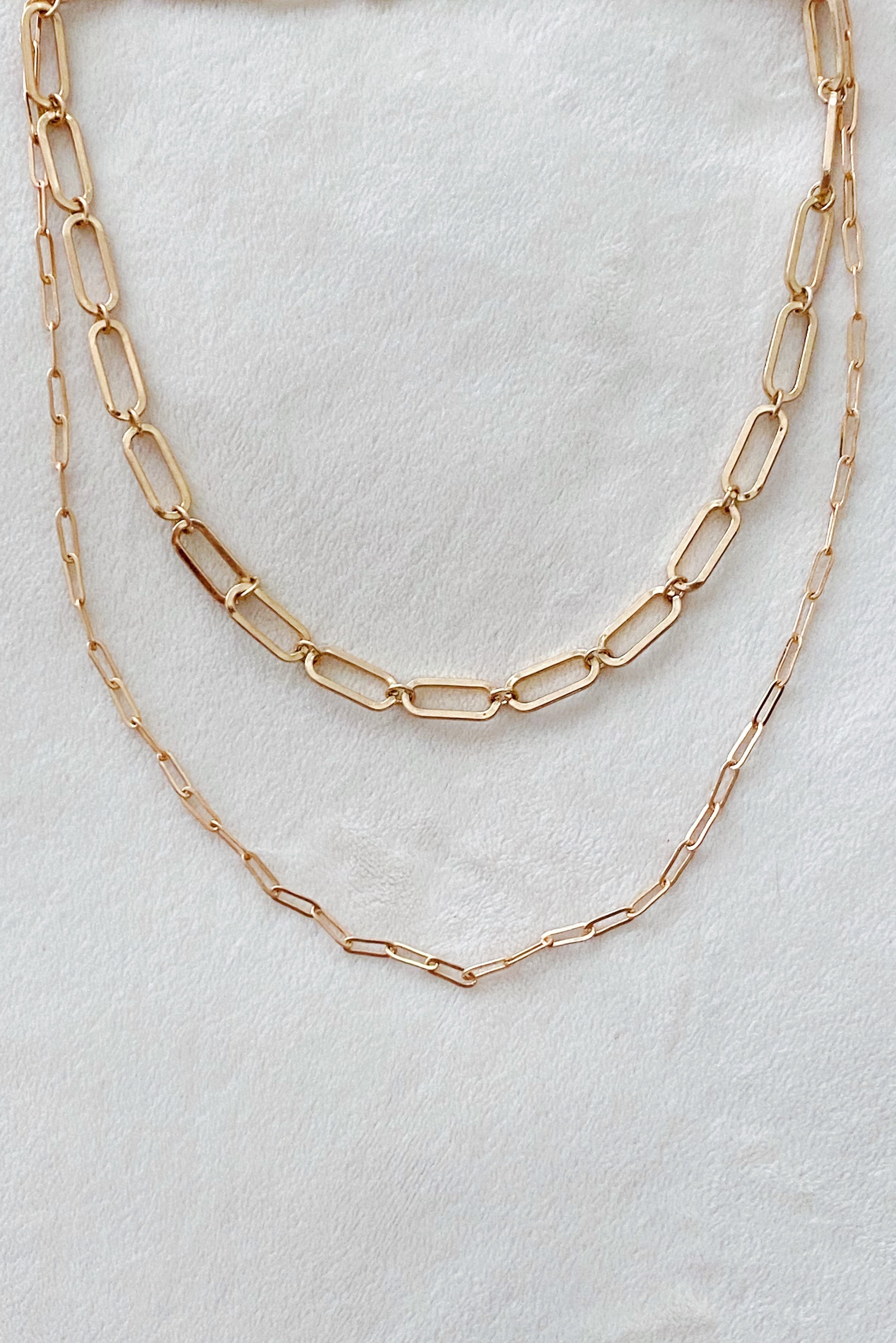 Big & Small Double Chain Link Necklace