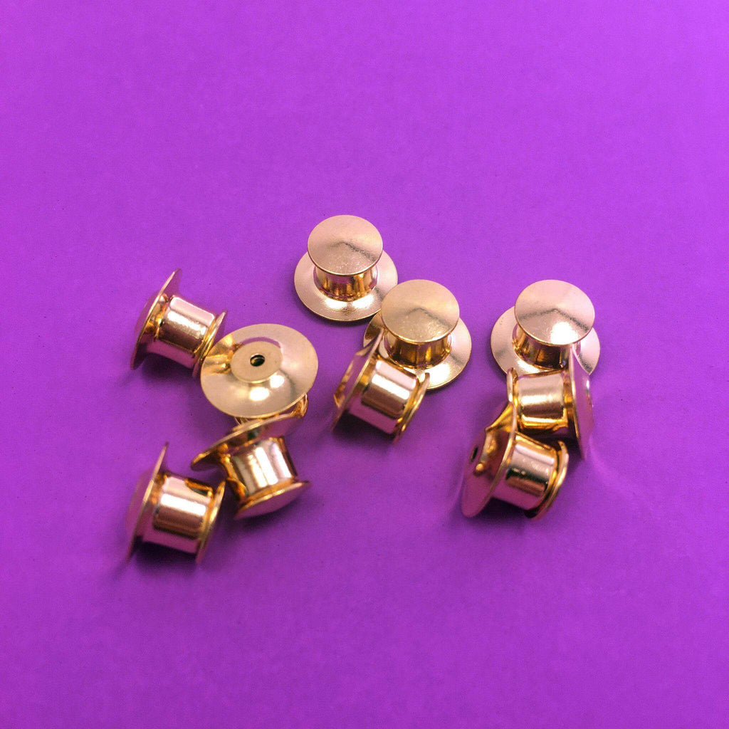 Locking Pin Backs - 12 Pack